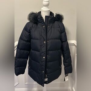 NEW Lauren Ralph Lauren Women’s Hooded Puffer Jacket Navy Size Large NWT
